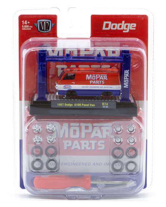 1967 Dodge A100 Mopar Parts M2 Machines 1:64 Scale Model Kit Release 74