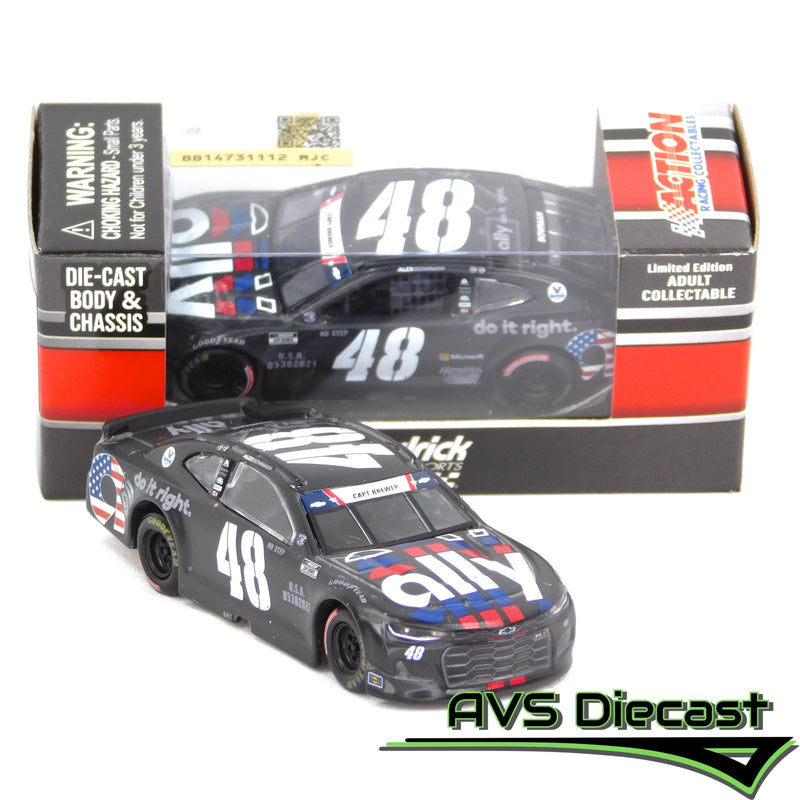 Alex Bowman 2021 Ally Salutes 1:64 Nascar Diecast Chassis Rubber Tires - Lionel Racing - AVS Diecast
