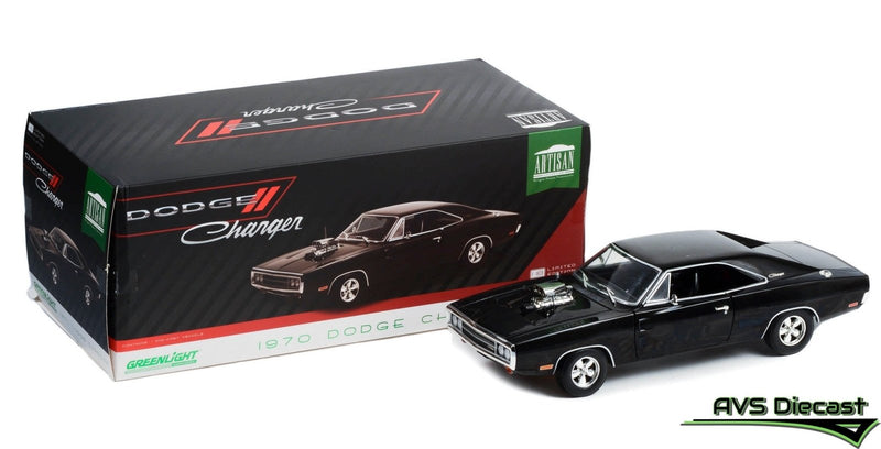 Artisan Collection 19122 1970 Dodge Charger with Blown Engine - Greenlight - AVS Diecast