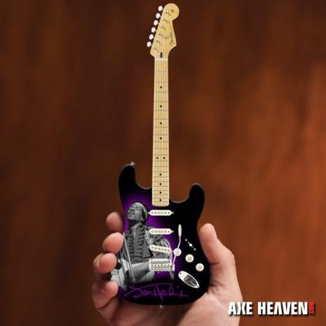Axe Heaven Jimi Hendrix Tribute Black Fender Strat Miniature Guitar Model JH-802 - Axe Heaven - AVS Diecast