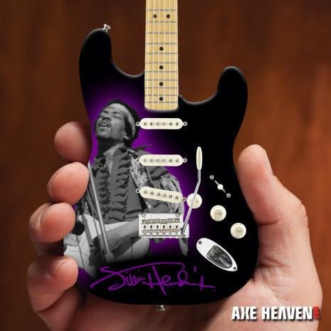 Axe Heaven Jimi Hendrix Tribute Black Fender Strat Miniature Guitar Model JH-802 - Axe Heaven - AVS Diecast