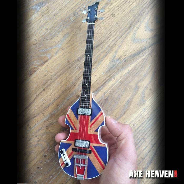 Axe Heaven Paul McCartney Union Jack UK Flag Miniature Violin Bass Guitar PM-100 - Axe Heaven - AVS Diecast