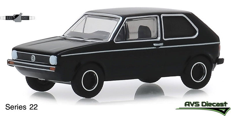 Black Bandit 28010-C 1976 Volkswagen Golf Mk1 - Greenlight - AVS Diecast