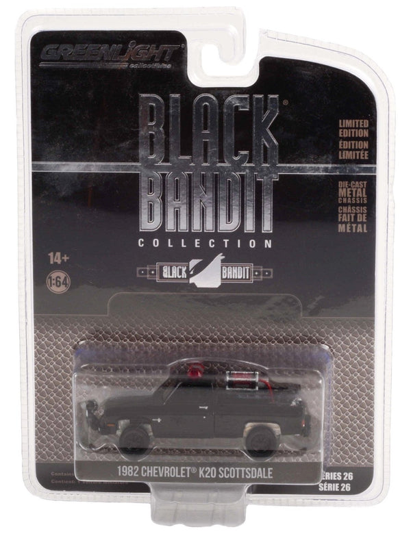 Black Bandit 28090-C 1982 Chevrolet K20 Scottsdale - Greenlight - AVS Diecast