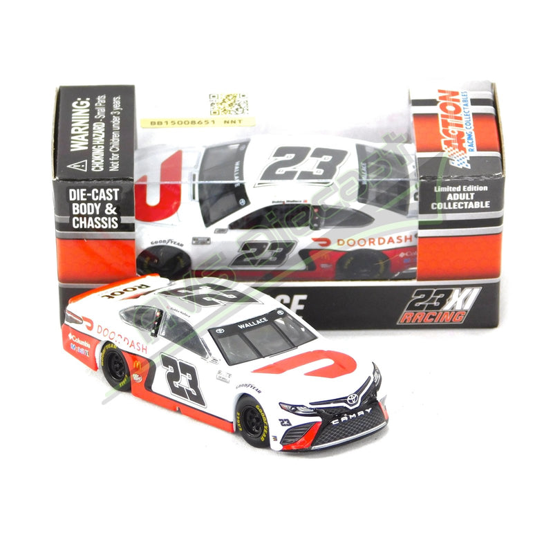 Bubba Wallace 2021 Door Dash White 1:64 Nascar Diecast Chassis Rubber Tires - Lionel Racing - AVS Diecast