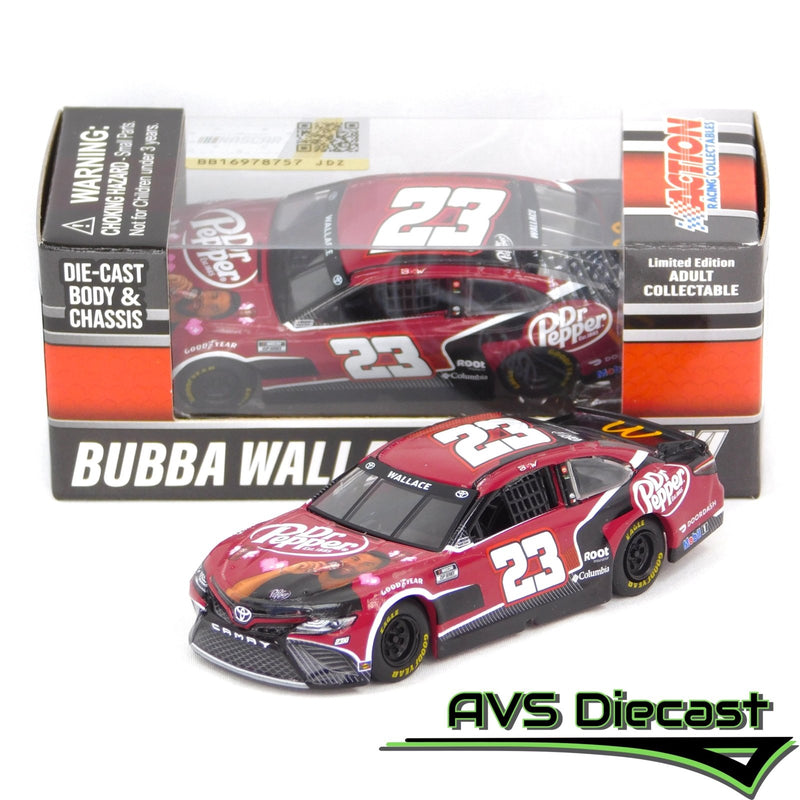 Bubba Wallace 2021 Dr. Pepper Fan Vote 1:64 Nascar Diecast Chassis Rubber Tires - Lionel Racing - AVS Diecast