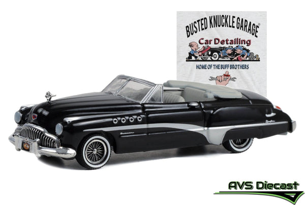 Busted Knuckle Garage 39120-A 1949 Buick Roadmaster Rivera Convertible - Greenlight - AVS Diecast