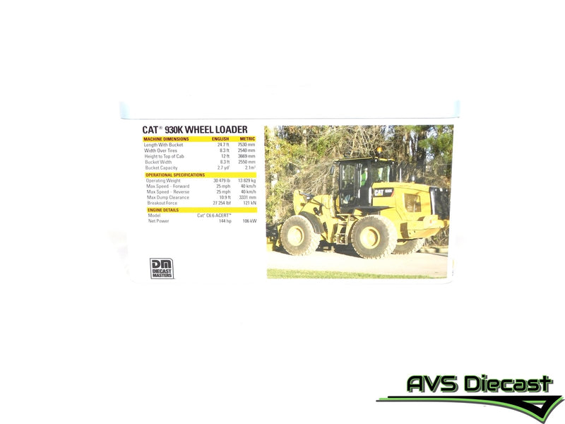 Caterpillar 930K Wheel Loader 1:50 Scale Diecast 85266 - Diecast Masters - AVS Diecast