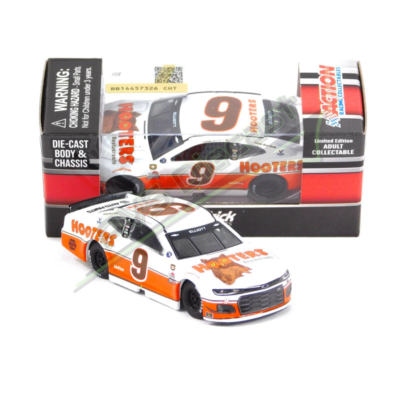 Chase Elliott 2021 Hooters Darlington Throwback 1:64 Nascar Diecast Chassis Rubber Tires - Lionel Racing - AVS Diecast