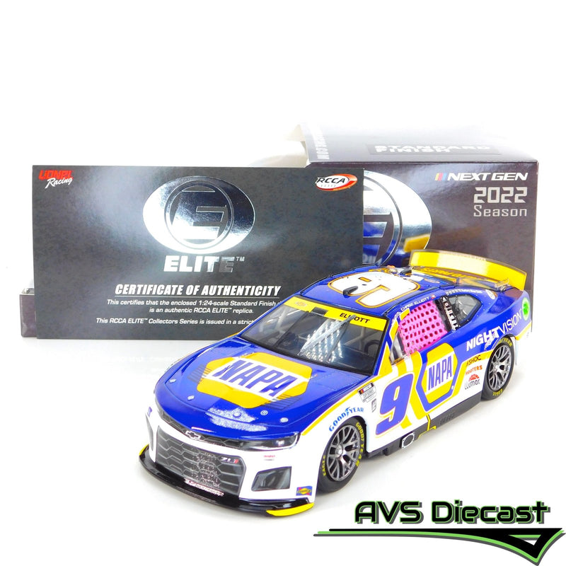 Chase Elliott 2022 NAPA / Nightvision Elite 1:24 Nascar Diecast - Lionel Racing - AVS Diecast