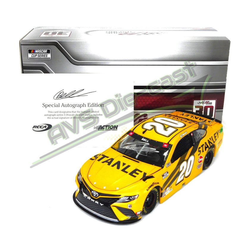 Christopher Bell Autographed 2021 Stanley 1:24 Nascar Diecast - Lionel Racing - AVS Diecast