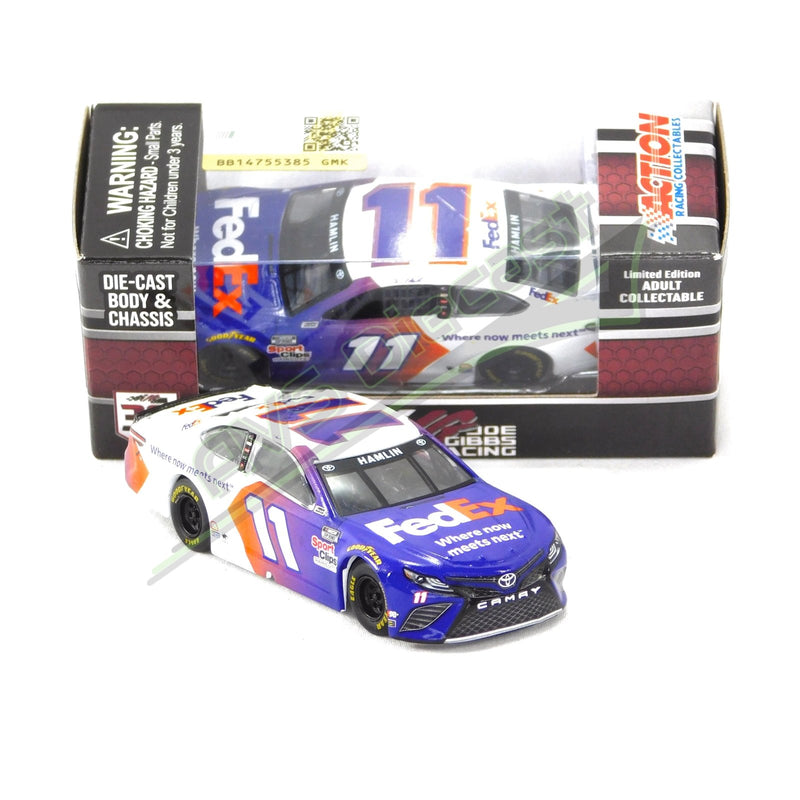 Denny Hamlin 2021 FedEx “Where Now Meets Next” 1:64 Nascar Diecast Chassis Rubber Tires - Lionel Racing - AVS Diecast