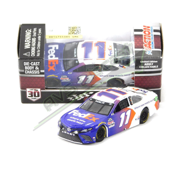 Denny Hamlin 2021 FedEx “Where Now Meets Next” 1:64 Nascar Diecast Chassis Rubber Tires - Lionel Racing - AVS Diecast