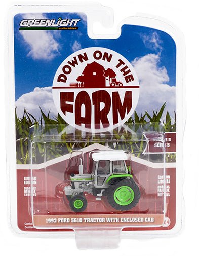Down on the Farm 48050-F 1992 Ford 5610 with Enclosed Cab - Greenlight - AVS Diecast