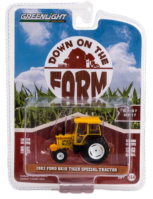 Down on the Farm 48070-D 1983 Ford 6610 Tiger Special Tractor - Greenlight - AVS Diecast