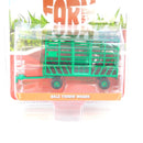 Green Machine Down on the Farm 48070-F Bale Throw Wagon Yellow - Greenlight - AVS Diecast