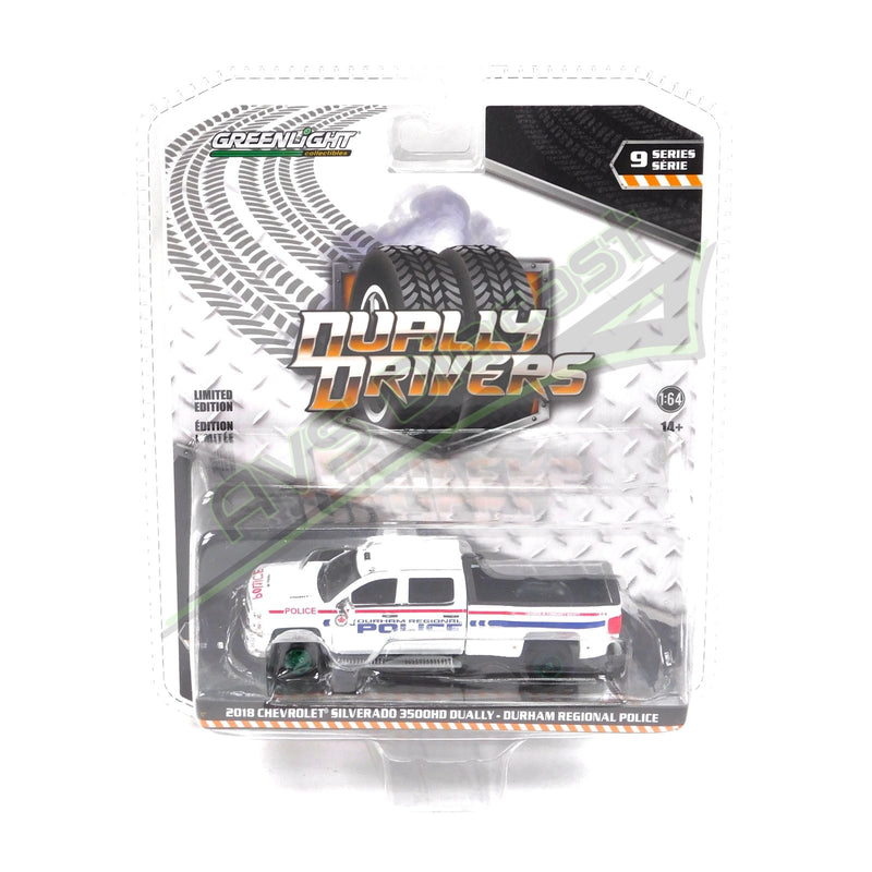 Green Machine Dually Drivers 46090-C 2018 Chevrolet Silverado 3500 - Greenlight - AVS Diecast