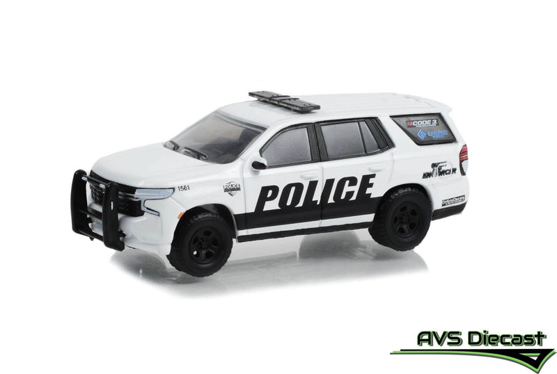 Hobby Exclusive 30356 2021 Chevrolet Tahoe Police Pursuit Vehicle GM Fleet Show 1:64 Diecast - Greenlight - AVS Diecast