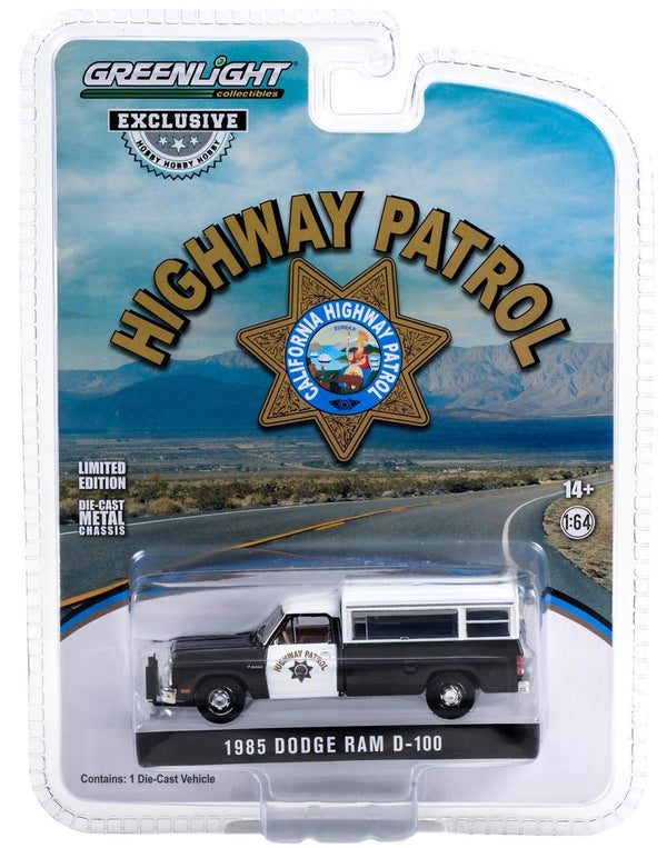 Hobby Exclusive 30414 1985 Dodge Ram D-100 California Highway Patrol - Greenlight - AVS Diecast