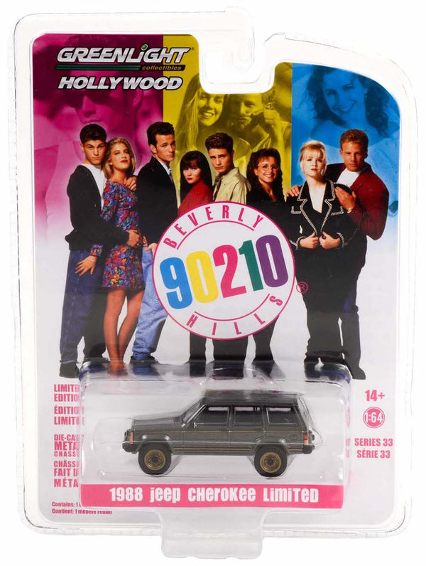 Hollywood 44930-A 1988 Jeep Cherokee Limited Beverly Hills, 90210 - Greenlight - AVS Diecast