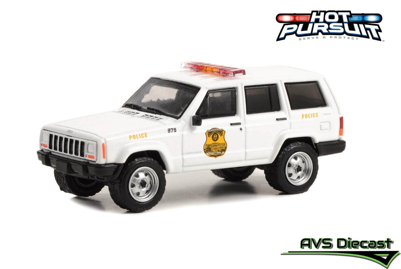 Hot Pursuit Secret Service 43015-A 2000 Jeep Cherokee - Greenlight - AVS Diecast