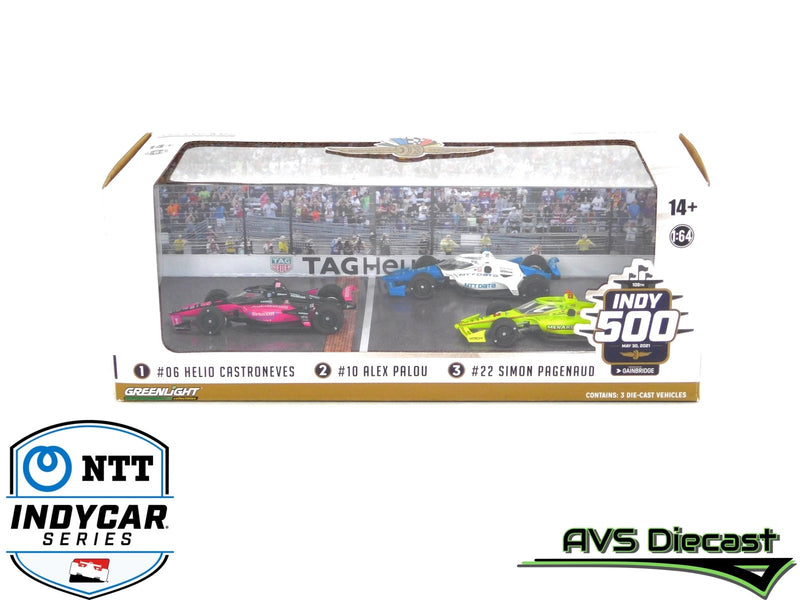 IndyCar 11523 2021 Indianapolis 500 Podium Set - Greenlight - AVS Diecast