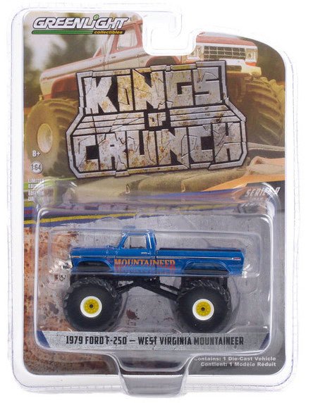 Kings of Crunch 49090-E 1979 Ford F-250 West Virginia Mountaineer - Greenlight - AVS Diecast
