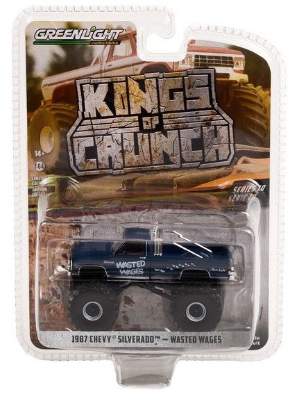 Kings of Crunch 49100-D 1987 Chevy Silverado Wasted Wages - Greenlight - AVS Diecast