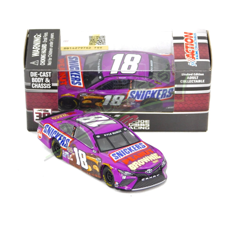 Kyle Busch 2021 Snickers Peanut Brownie 1:64 Nascar Diecast Chassis Rubber Tires - Lionel Racing - AVS Diecast