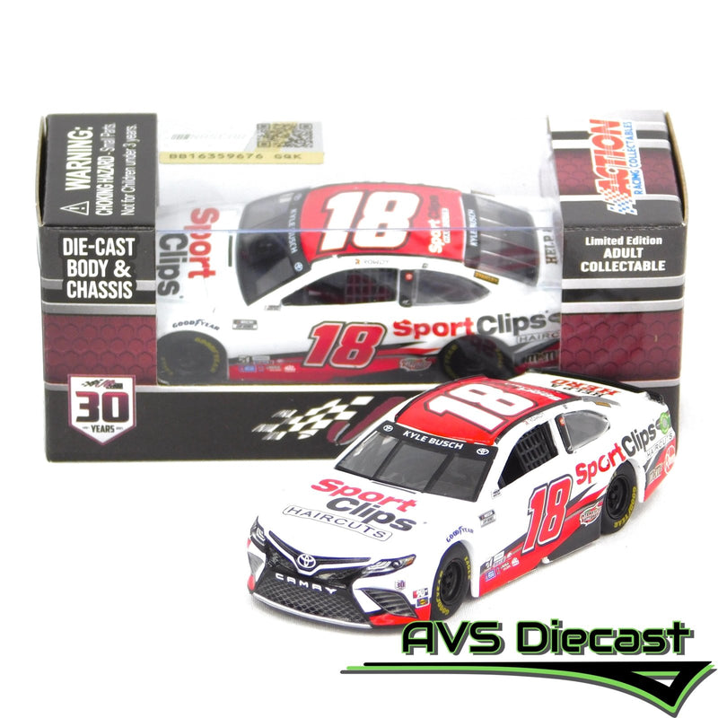 Kyle Busch 2021 Sports Clips 1:64 Nascar Diecast Chassis Rubber Tires - Lionel Racing - AVS Diecast