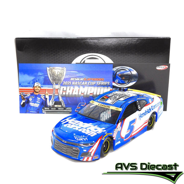 Kyle Larson 2021 HendrickCars.com NASCAR Cup Series Champion 1:24 Elite  Nascar Diecast