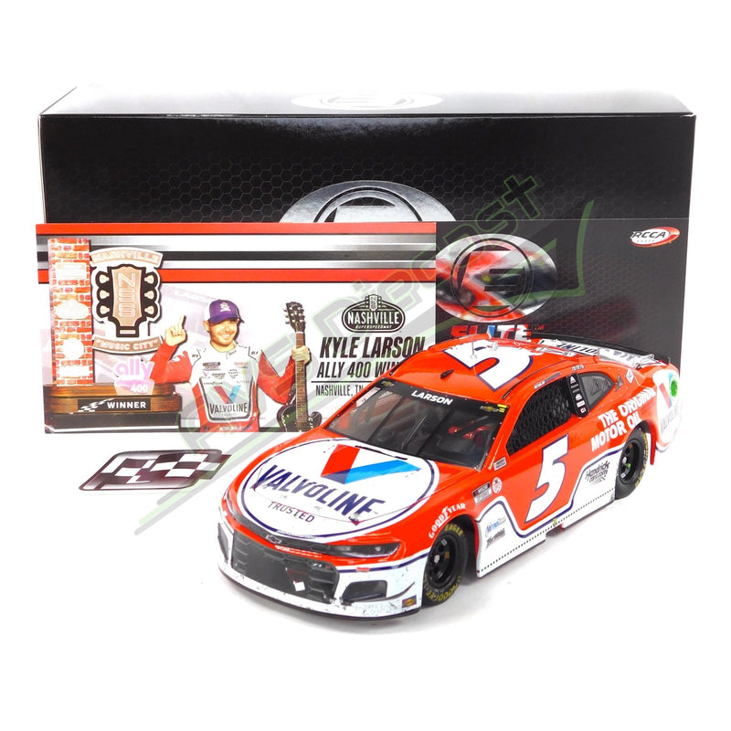 Kyle Larson 2021 Valvoline / Nashville Cup Series Win 1:24 Elite Nascar Diecast - Lionel Racing - AVS Diecast