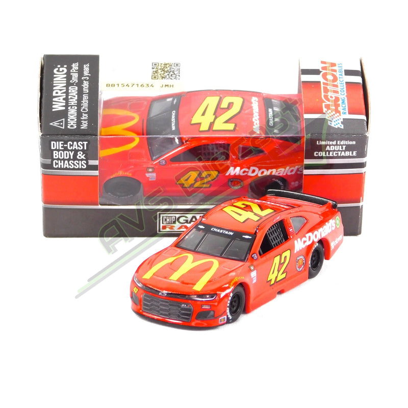 Ross Chastain 2021 McDonald's Darlington Throwback 1:64 Nascar Diecast Chassis Rubber Tires - Lionel Racing - AVS Diecast