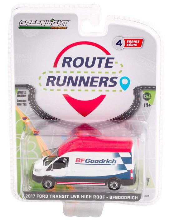 Route Runners 53040-B 2017 Ford Transit LWB - Greenlight - AVS Diecast